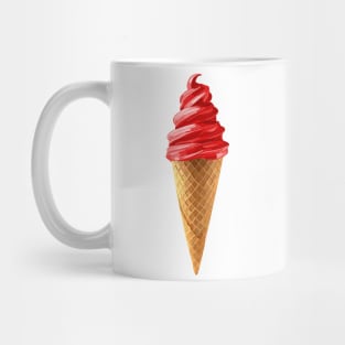 Sweet Red Cherry Dipped Ice Cream Cone Mug